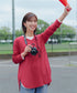 【安田美沙子さん着用】シンプルできれいシルエット、ラウンドヘムニットチュニック